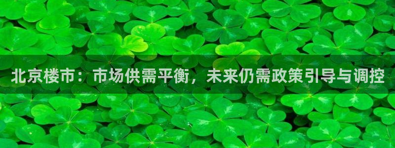 和记app官网登录：北京楼市：市场供需平衡，未来仍需政策引导