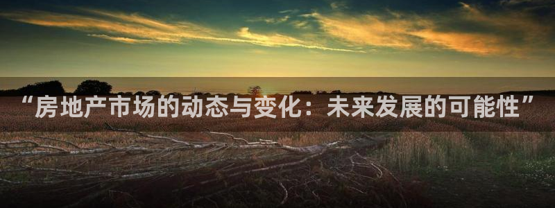 和记娱乐怡情官网：“房地产市场的动态与变化：未来发展的可能性