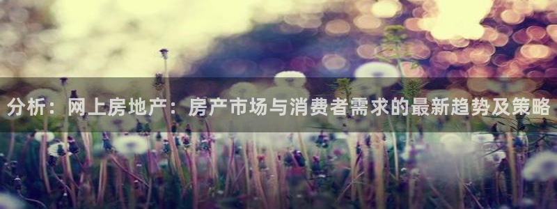 和记娱乐网官网：分析：网上房地产：房产市场与消费者需求的最新