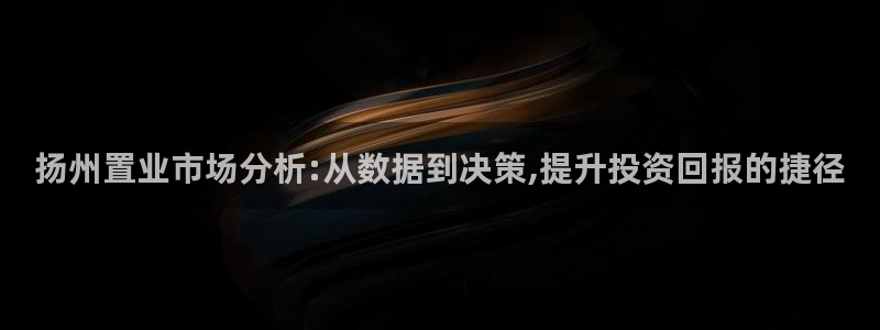 和记香港官网：扬州置业市场分析:从数据到决策,提升投资回报的